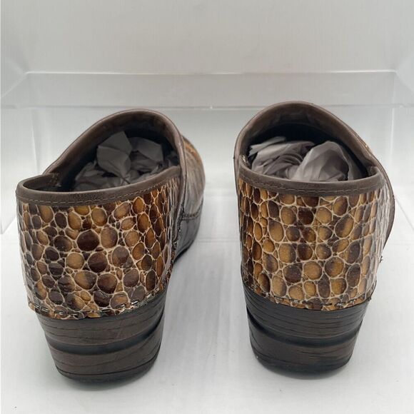Sanita Danish Comfort Clogs Embossed Metallic Snakeskin  Size EU 41 US 9.5-10 - Picture 4 of 10